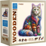 Puzzle da 150 Pezzi Sagomato in Legno - Soft Cat