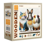 Puzzle da 250 Pezzi in Legno - Cat & Rabbit & Guinea Pig