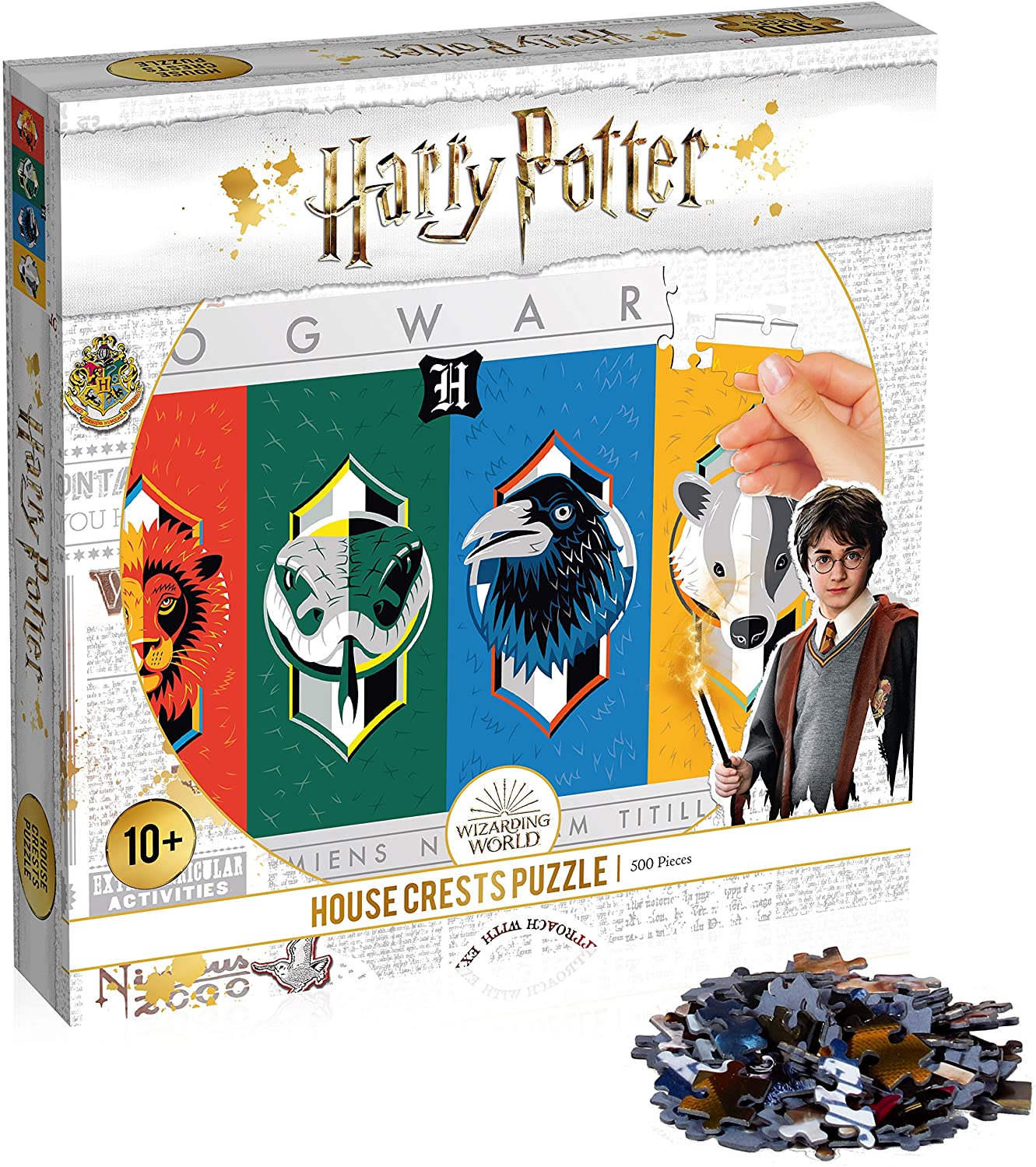 WNM039574 Puzzle da 500 Pezzi - Harry Potter: Le Quattro Case di Hogwarts - immagine 1