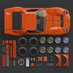 Hot Wheels Premium Mattel Brick Shop Building Set 1/12 Lamborghini Miura P400 SV - immagine 4