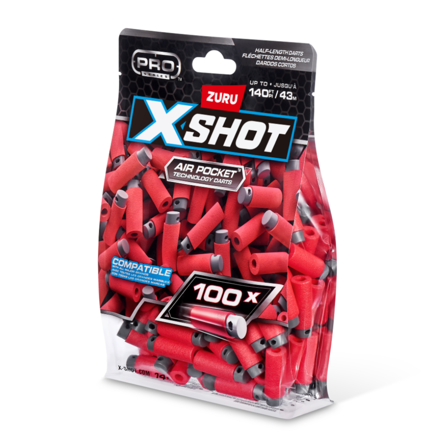ZUR36601 S001-XSHOT-PRO-SERIES 1 DART REFILL (100 PCS) Foilbag,Bulk,24pcs,No Inner,STD Color Assortment - immagine 1