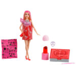 Barbie - Party Suprise Make-up Party Bionda Vestito Rosa - immagine 2