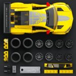 Hot Wheels Speed Mattel Brick Shop Building Set 1/32 '20 Corvette C8.R - immagine 4