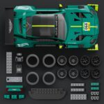 Hot Wheels Elite Mattel Brick Shop Building Set 1/16 '24 Aston Martin Vantage GT3 - immagine 5