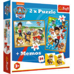 2 Puzzle in 1 + Memos - Paw Patrol al Salvataggio