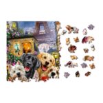 Puzzle da 200 Pezzi in Legno - Puppies in Paris - immagine 2