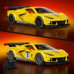 Hot Wheels Speed Mattel Brick Shop Building Set 1/32 '20 Corvette C8.R - immagine 3