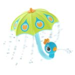 Yookidoo - Fill 'N' Rain Peacock Umbrella - Green - immagine 2