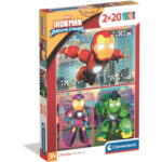 2 Puzzle da 20 Pezzi - Iron Man Awesome Friends