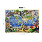 Puzzle da 1000 Pezzi in Legno - Animal Kingdom Map - immagine 4