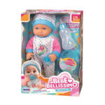 Bambola Bebe Bellissimo 30 cm Beve e Bagna con Biberon e Vasino - immagine 2