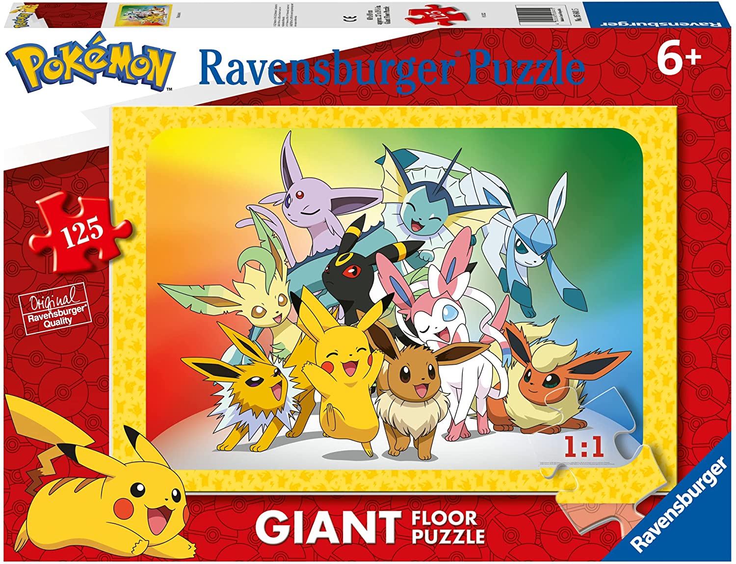 rvb05641 Puzzle da 125 Pezzi - Gigante da Pavimento: Pokémon - immagine 1