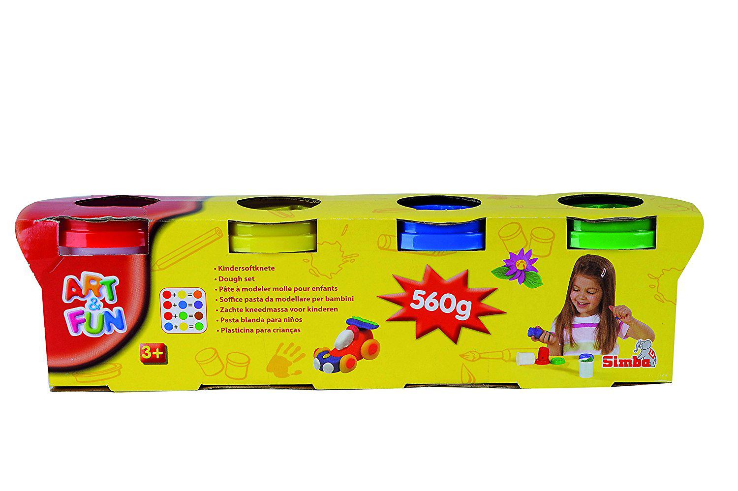 sba106320642 Art & Fun - 4 Vasetti Pasta da Modellare 140gr - immagine 1