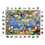 Puzzle da 1000 Pezzi in Legno - Animal Kingdom Map - immagine 3
