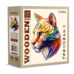Puzzle da 150 Pezzi Sagomato in Legno - Gaudy Cougar