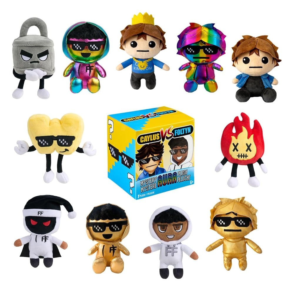 x_boti40475 Caylus vs. Foltyn Plush Figure Aura 15 cm Blind Box Display (8) - immagine 1