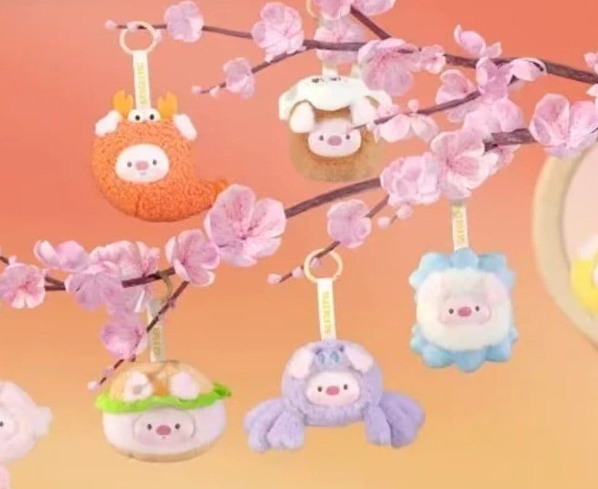 x_comarc40728 Mini GeeGeePig Plush Keychain Mini Transformations 12 cm Blind Box Display (6) - immagine 1
