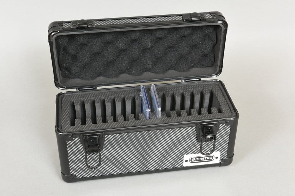 x_evo-0280 Evoretro Trading Card Storage Box for 15 Slabs Gray 33.9 x 13.4 cm - immagine 1