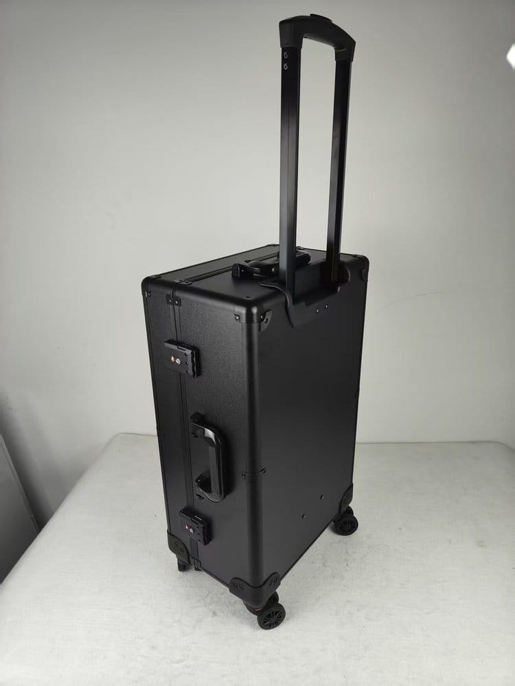 x_evo-1331 Evoretro Trading Card Luggage Wheeled Case 5-Rows Round Aluminum 56.0 x 35.4 cm - immagine 1