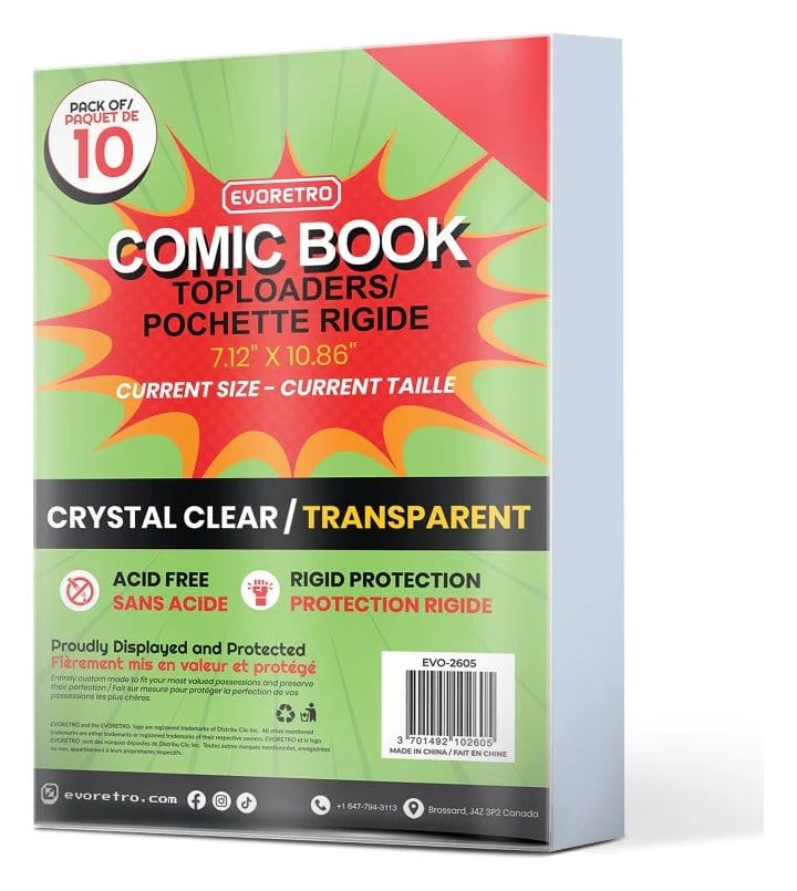 x_evo-2605 Evoretro Comics Topload Holder 10-Pack Current - immagine 1