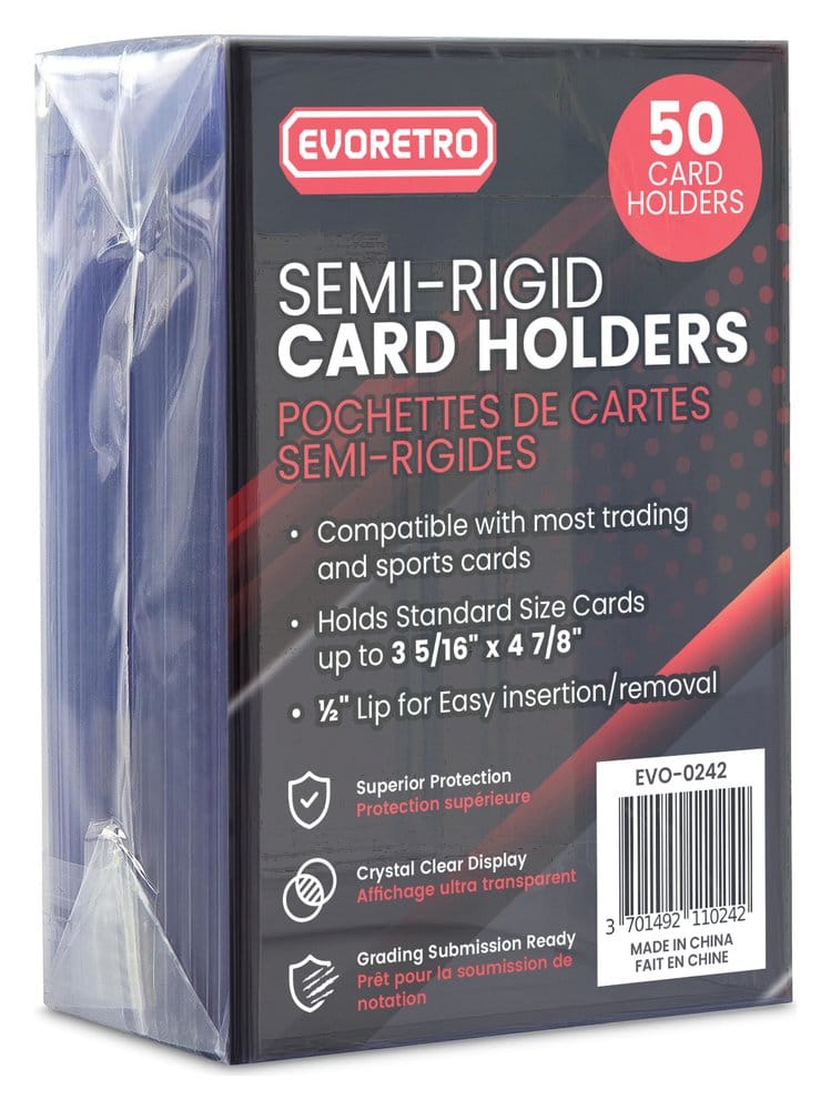 x_evo-2802 Evoretro Card Holders 200-Pack Semi-Rigid 8 x 12 cm - immagine 1