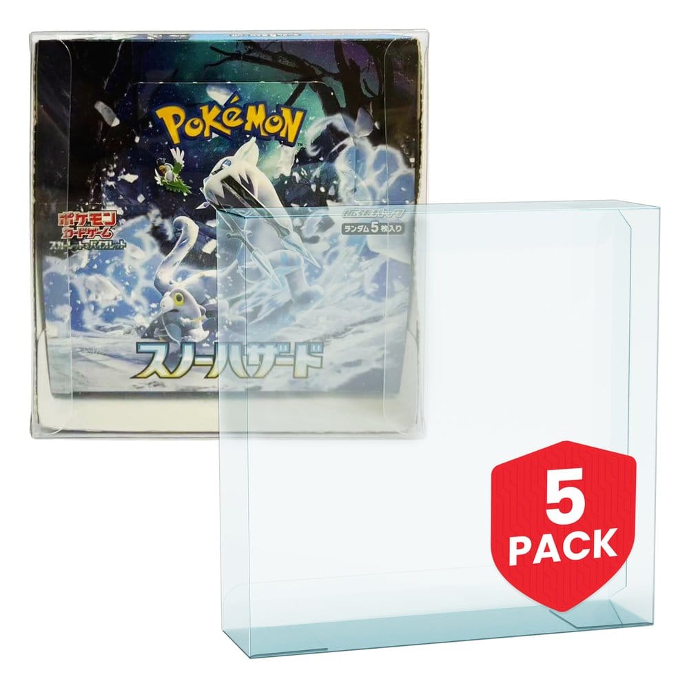 x_evo-8508 Evoretro PET Protectors 5-Pack for Pokémon Japanese Booster Box Large - immagine 1