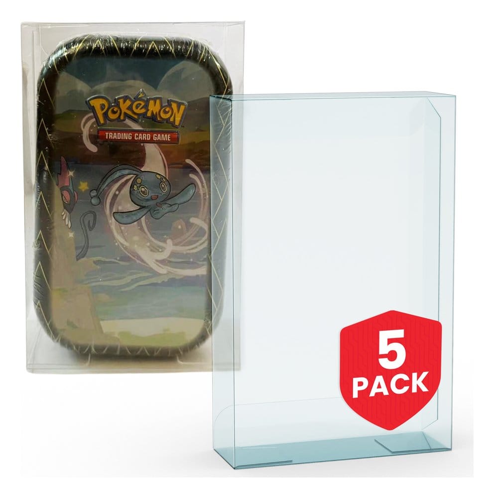 x_evo-8584 Evoretro PET Protectors 5-Pack for Pokémon Small Tins 8x3x13cm - immagine 1