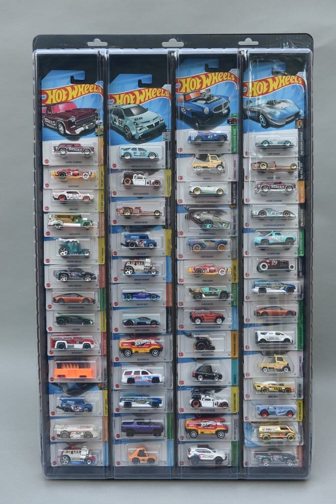 x_evo-wdf-48 Evoretro Wall Display for 48 Carded Diecast Cars 3-Pack - immagine 1