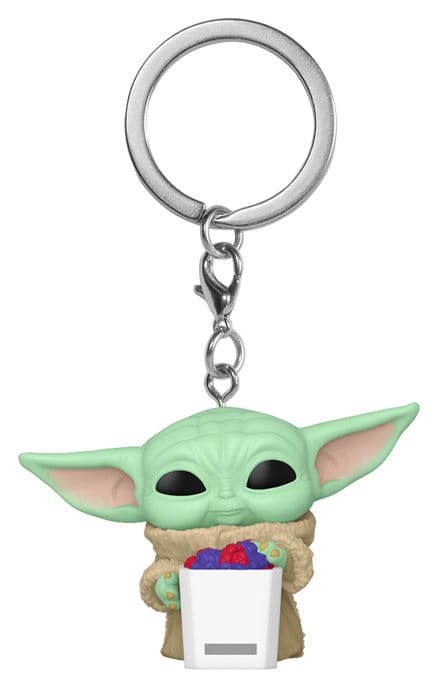 x_fk90454 Star Wars: The Mandalorian and Grogu Pocket POP! Vinyl Keychains 4 cm Grogu with Popcorn Display (12) - immagine 1