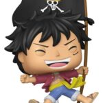 One Piece POP! Vinyl Animation Figure Luffy w/Flag 9 cm