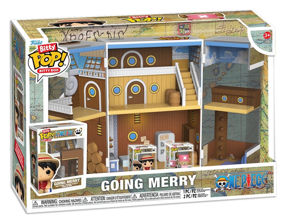 x_fk92963 One Piece Bitty POP! Bitty Box Display with 2 Vinyl Figures Going Merry - immagine 1