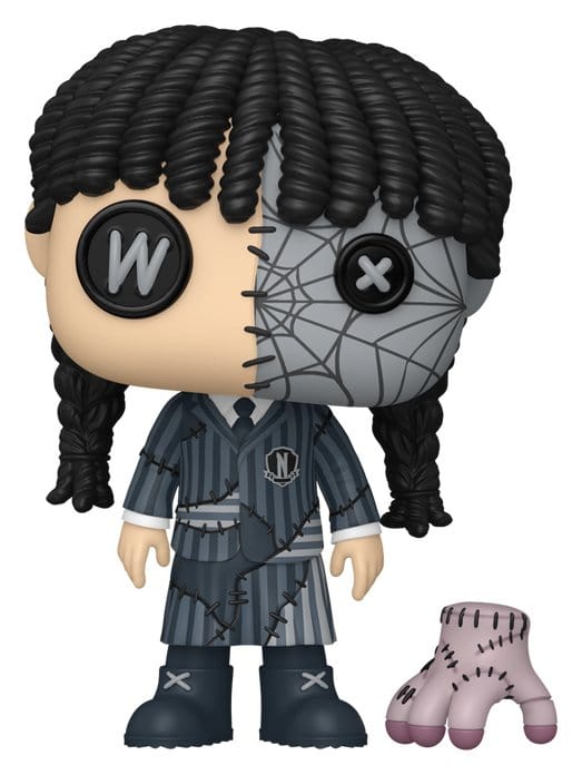 x_fk93235 Wednesday POP! Televison Vinyl Figure Patchwork: Wednesday with Thing 9 cm - immagine 1