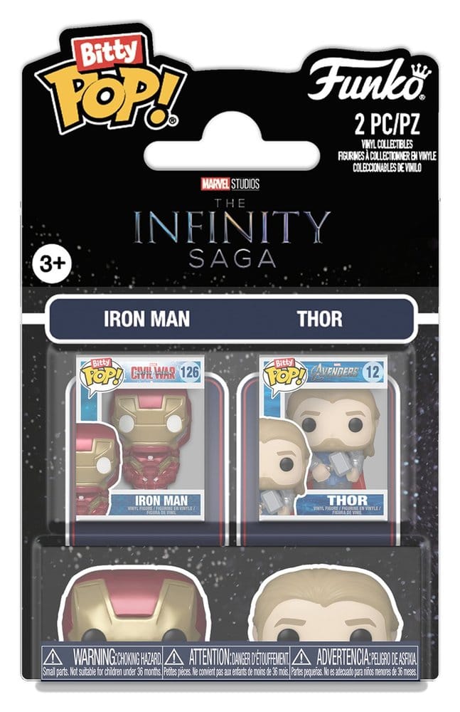 x_fk94215 Marvel IS Bitty POP! Vinyl Figures 2-Pack IM & Thor 2 cm - immagine 1