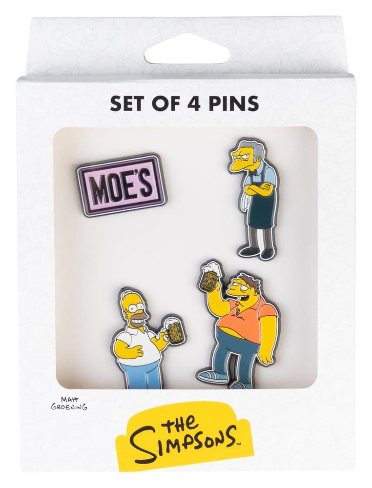 x_gpe81875 The Simpsons Pin Badges Set of 4 Moe's Tavern - immagine 1