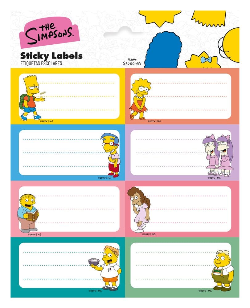 x_gpe83182 The Simpsons Self-Adhesive Labels (10) - immagine 1