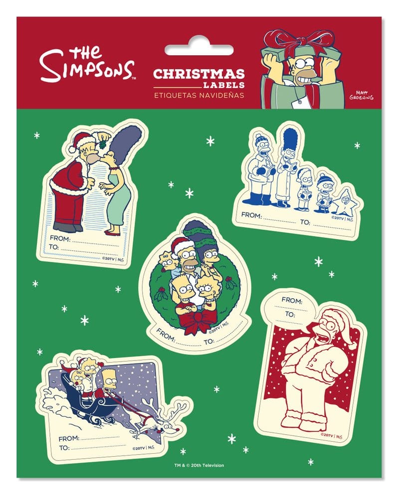 x_gpe83417 The Simpsons Premium Self-Adhesive Christmas Labels (10) - immagine 1