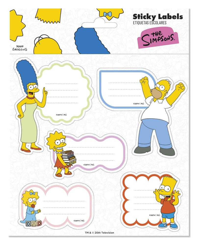x_gpe83423 The Simpsons Premium Self-Adhesive Labels (10) - immagine 1