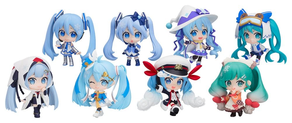 x_gsc58826 Character Vocal Series 01: Hatsune Miku Mini Figures Snow Miku All Stars Collection Vol. 1 8 cm Blind Box Assortment (8) - immagine 1