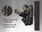 Frankenstein Wall Mount 1/1 Boris Karloff as Frankenstein's Monster 94 x 94 cm - immagine 6