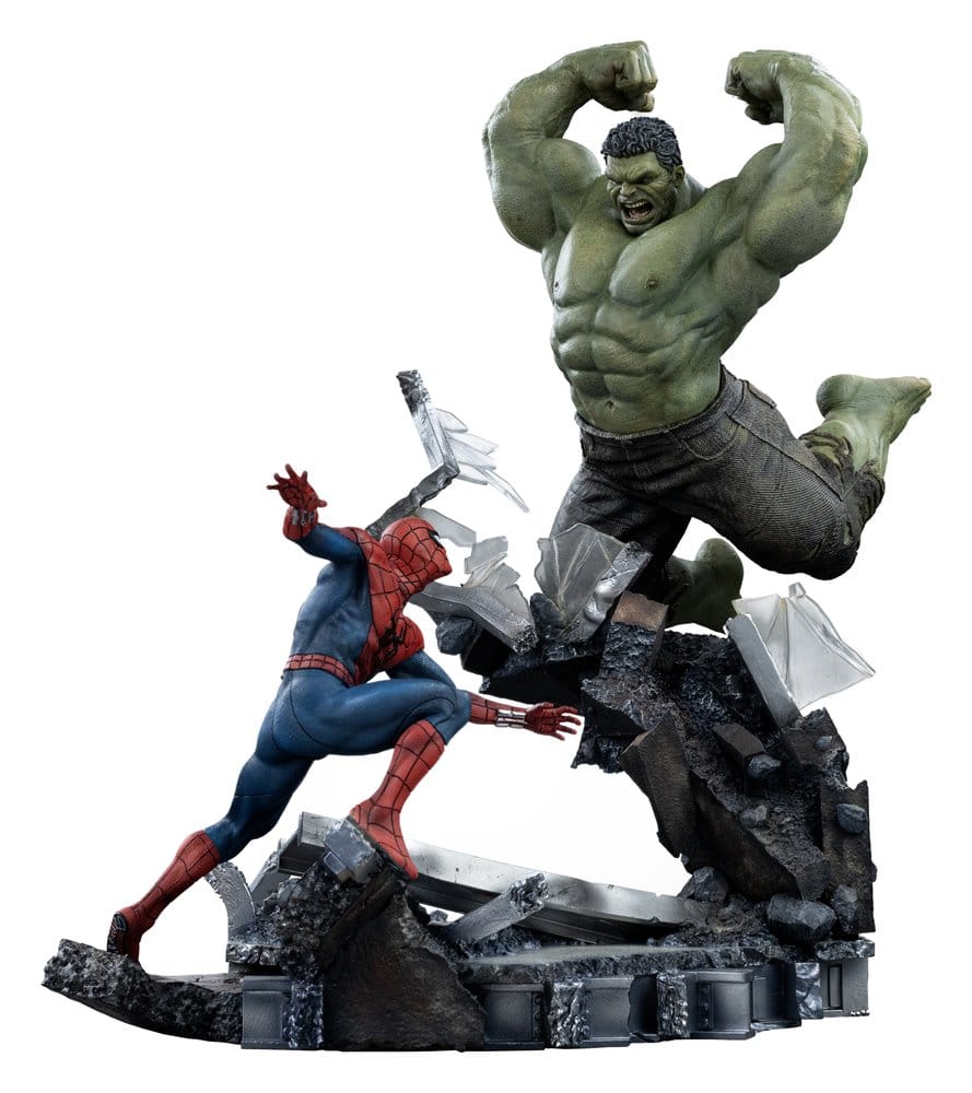 x_is33807 Marvel Comics Art Scale Statue 1/10 Spider-Man vs Hulk 38 cm - immagine 1