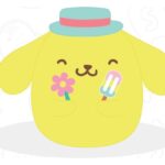 Sanrio Squishmallow Plush Figure Hello Kitty and Friends Seize the Moment Pompompurin Popsicle 20 cm