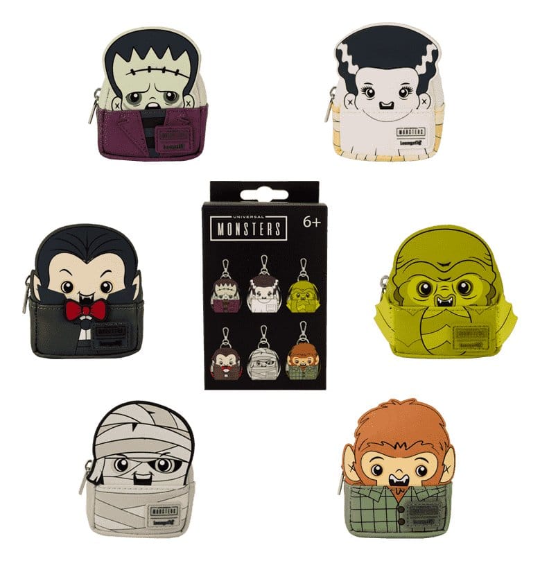 x_lf-umbc0002 Universal Monsters by Loungefly Keychains Mini Backpack Blind Box Assortment (15) - immagine 1
