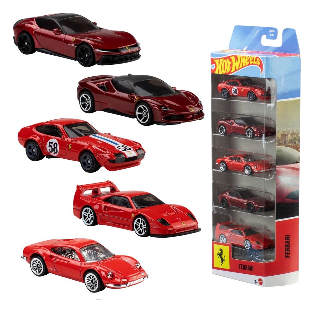 x_mattjln12 Ferrari Hot Wheels Die-Cast Vehicle 5-Pack 1/64 - immagine 1