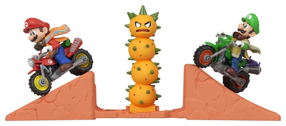 x_mattjmg36 The Super Mario Galaxy Movie Hot Wheels Playset Mario & Luigi Desert Jump - immagine 1