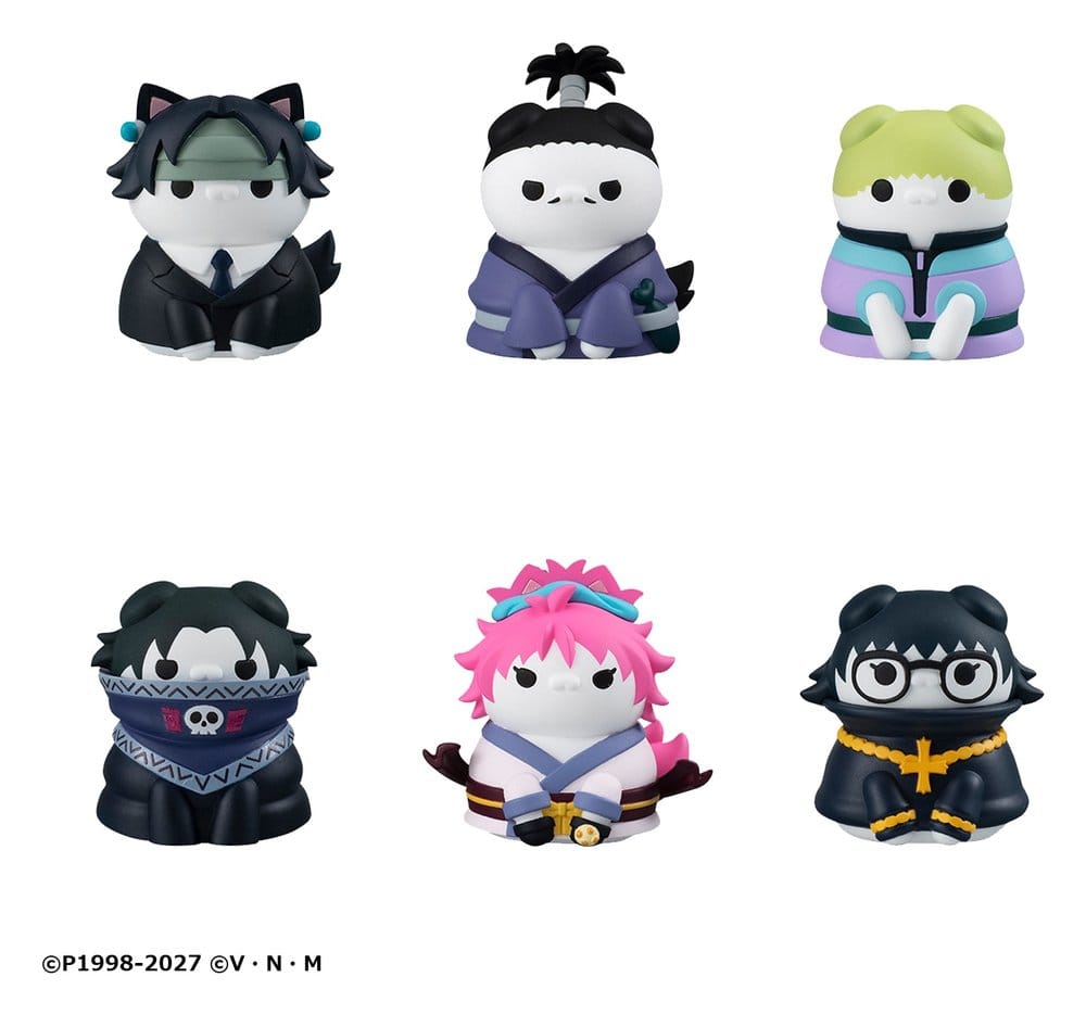 x_meho850578 Hunter x Hunter Mega Cat Project Mini Figures Nyanter x Nyanter the Phantom Troupe x Cat 3 cm Blind Box Display (8) - immagine 1
