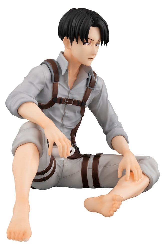 x_meho852350 Attack on Titan G.E.M. Series PVC Figure Squad Captain Levi Palm Size 9 cm - immagine 1