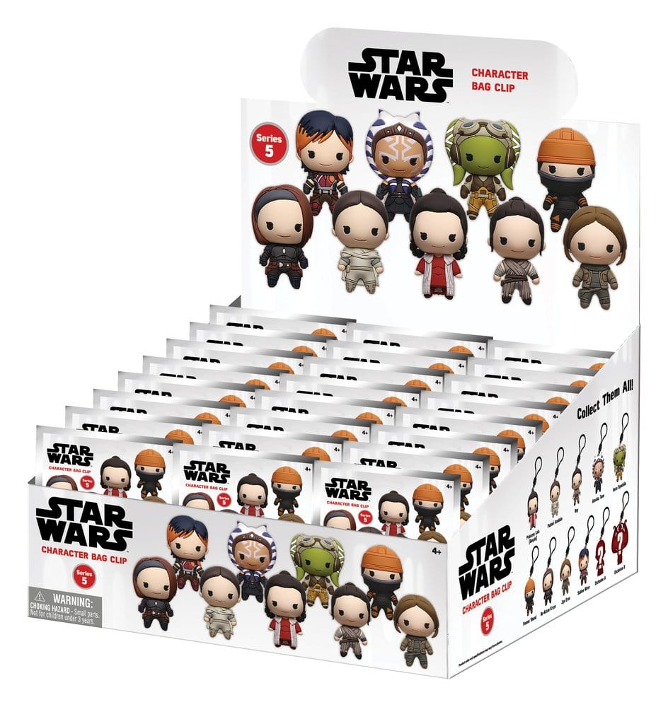 x_mngm29085 Woman of Star Wars 3D PVC Bag Clips Series Blind Bag Display (24) - immagine 1