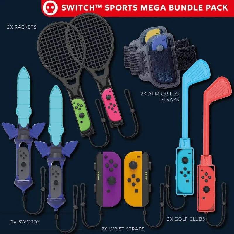 x_nmsk-ns3806 Nintendo Switch Accessory Set Sports Pack - immagine 1