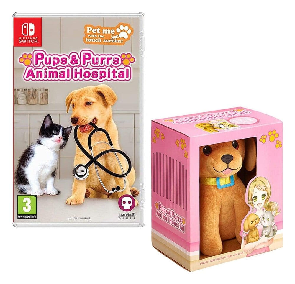 x_nmsk-ns4659 Pups & Purrs Animal Hospital Videogame with plush figure Dog - immagine 1