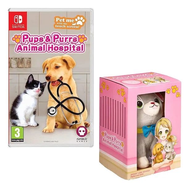 x_nmsk-ns4660 Pups & Purrs Animal Hospital Videogame with plush figure Cat - immagine 1
